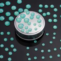 Perles de strass à coudre en résine époxy opale bleue des Caraïbes 6 mm, forme diamant, trou central, modèle YAXI 394-6, apprêts pour bijoux Palm