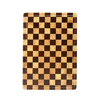 Planche à découper carrée en bois de caoutchouc stratifié épaissi de 1,5 cm, résistante à la moisissure, antibactérienne, lavable au lave-vaisselle, emballée