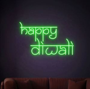 Home Wall Decor Backdrop Decorations Happy Diwali <b>Neon</b> <b>Sign</b> - Product Image 3