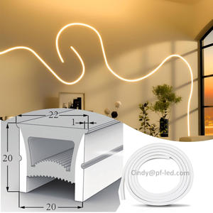 Flexible Silicone <b>LED</b> Channel for Embedded Linear Lighting, Cuttable Silicone <b>LED</b> Strip Profile - Product Image 1