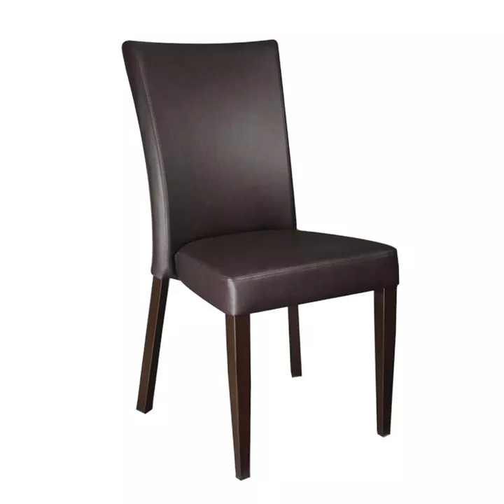 modern China Hot Sell Dinning Chairs with Wood Legs PU leather Cover for Dinning Room Soft and Waterproof
