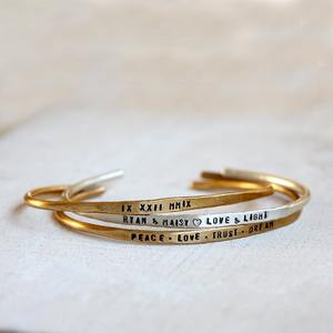 Brazalete grabado personalizado de Plata de Ley <span class=keywords><strong>925</strong></span>, pulsera - Product Image 2