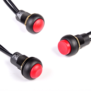 Latching Red Plastic Push <strong>Button</strong> Switch Wire Terminal 12mm Lampless IP67 Waterproof Panel Mount On Push <strong>Button</strong> Switch 3A 250VAC - Product Image 4