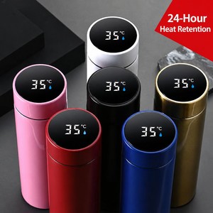 Bouteille d'eau intelligente 500 ml avec affichage LED de la température, thermos isotherme en acier inoxydable, rappel de consommation, idéal pour la gym, vente en gros - Product Image 2