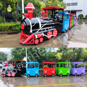 Tren de parque de atracciones de alta calidad más vendido, tren sin rieles, Tren Eléctrico, equipo de parque infantil al aire libre, paseos de diversión - Product Image 6