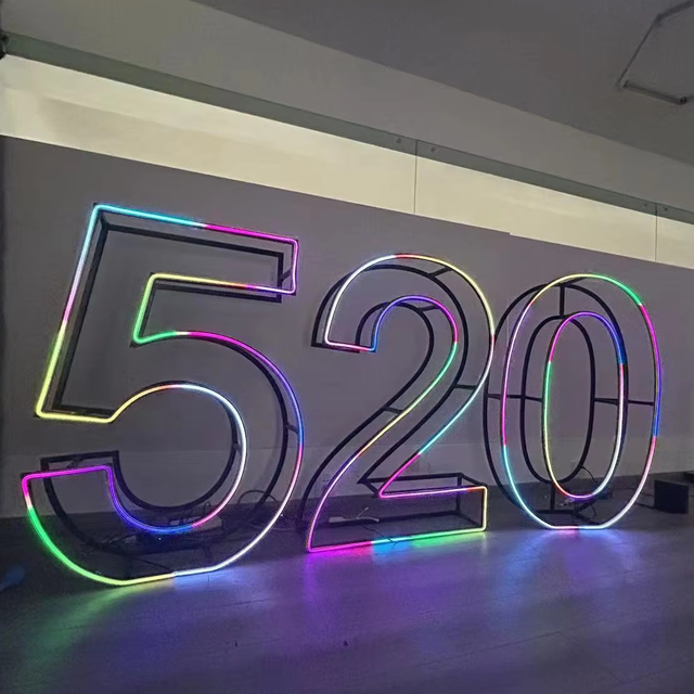 Digital RGB Neon LED Caption Board Changeable Marquee Letter for Wedding Birthday Corporate Event Easy Install Party Decor