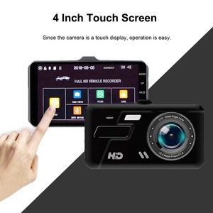 4インチHDスクリーンディスプレイスクリーンダブルレンズフロントおよびリアDVR、モバイルアプリWifiカーダッシュカムDVRカメラ付き - Product Image 3