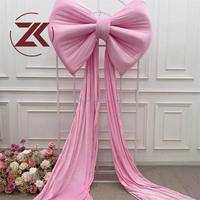 Nœud en tissu rose ZKAI personnalisé pour décoration de mariage, anniversaire, ou bricolage – Idéal pour la présentation et la décoration