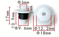 081024 JIUMAIL Nouveaux clips et attaches automobiles en plastique POM à enfoncer pour voitures