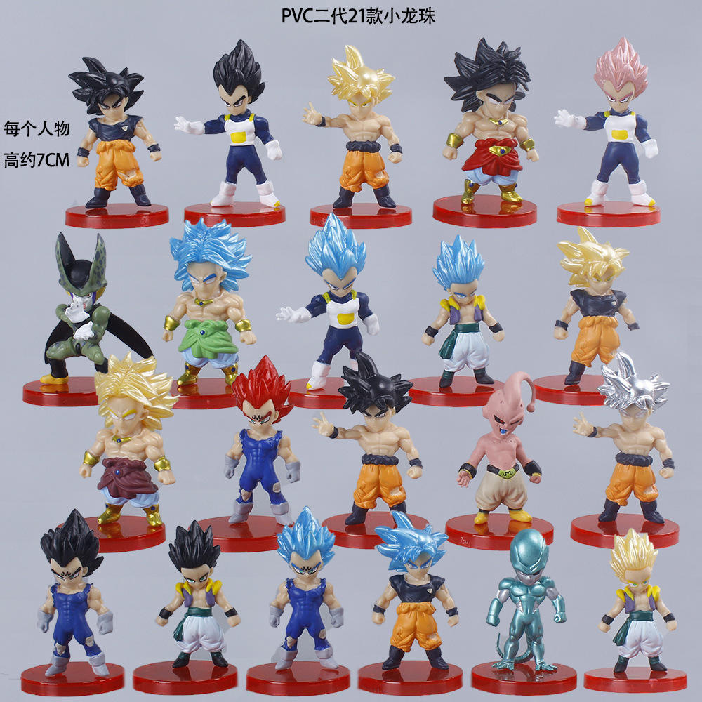 106 Dragon Ball de petite taille, deuxième génération (21 pièces)