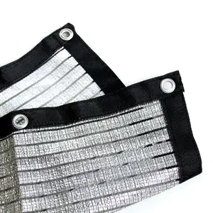 Aluminum Knitted Shade Cloth Car Parking Shade Net Garden Reflective Aluminum Foil Shading Net 95 For Sale