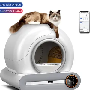 Bac à litière automatique pour chat, boîte à litière intelligente, contrôle par application, bac à sable pour chat, toilette électronique pour animaux de compagnie, fournitures pour chats