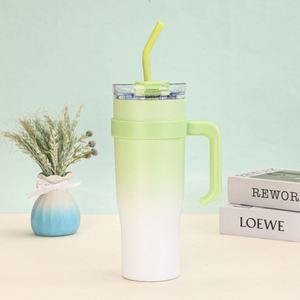 Personalized Laser Engraved Leak Proof Straight <b>Water</b> <b>Bottle</b> Kids School 40oz Sublimation <b>Blank</b> Tumblers with Handle and Straw - Product Image 6