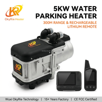 Chauffe-eau diesel OkyRie avec télécommande 12V 5KW, chauffage de stationnement pour voiture, chauffage liquide, similaire à Webasto