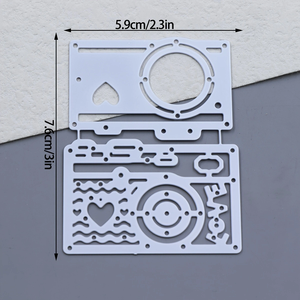 <span class=keywords><strong>Mini</strong></span> caméra matrices de découpe en métal pour Scrapbooking bricolage manuel artisanat outil de Production en acier au carbone moules délicats matrice - Product Image 4