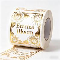Autocollants personnalisés pour bouteilles de cosmétiques et de parfums, impression dorée à chaud, vinyle adhésif transparent, autocollant de logo imperméable
