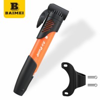 Pompe à vélo miniature en plastique BAIMEI, pression 80-130 PSI, valve AV/FV, étanche et durable