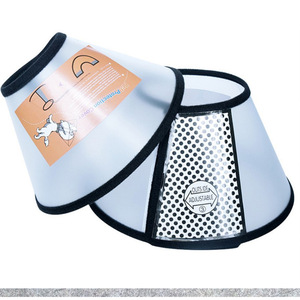 Collier de protection pour animaux de compagnie en plastique respirant, pour chiens et chats, conique, anti-griffures et anti-morsures, pour le toilettage - Product Image 2