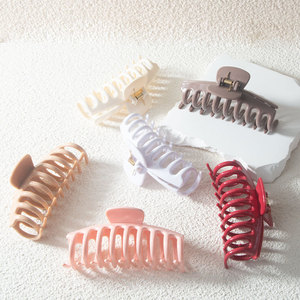 Soft Rubber Shark <b>Clip</b> Pink Blue Khaki White Off-White Dark Brown Red Daily Use Gripper Hair <b>Clip</b> Headdress Baking Paint - Product Image 2