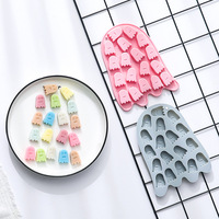 Moule à gâteau en silicone antiadhésif 18 cavités, motif fantôme d'Halloween, réutilisable, de qualité alimentaire, mignon, magnétique, pour chocolat, bonbons, glace, DIY