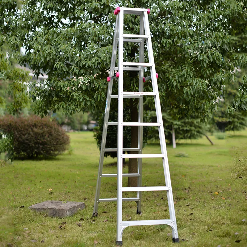 Ladder 4 Step Safe Escape Decoratie Dubbelzijdig Opvouwbare Indoor Trap Ladder Aluminium Voor Huishoudelijke Moderne Oem Vouwladders