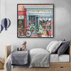 <span class=keywords><strong>Broderie</strong></span> Moderne Européenne Facile en 3D pour Mur, Art Imprimé, 11 CT, 3 Fils, Motif de Point de Croix pour Adultes, Boutiques de Jouets - Product Image 2