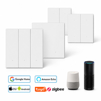 Interrupteur intelligent T10 avec clavier, panneau en verre mat AG, Zigbee 3.0, commande vocale à distance, compatible UE, fonctionne avec l'application Tuya Smart, design minimaliste