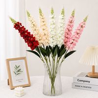 Fleurs artificielles en soie de type Snapdragon et Delphinium, douces et réalistes, pour décorations de mariage et d'intérieur, disponibles en plusieurs couleurs