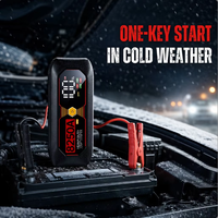 Arrancador de Coches y Motocicletas de Alta Potencia 8250A, Batería Portátil de 16000mAh con Linterna LED