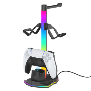 HONSON RGB işık oyun denetleyicisi şarj depolama standı ile Ps5 aksesuar depolama depolama için tip-c - Product Image 4