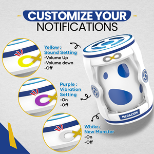 Megacom ปุ่มสัมผัส DM-1299ที่จับอัตโนมัติรุ่น DME สีน้ำเงินพร้อมแบตเตอรี่ที่ใช้งานได้ยาวนานสำหรับการซิงค์โปเกมอนและการผจญภัย - Product Image 3