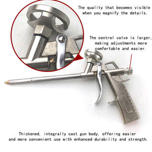 Pistolet à mastic manuel en alliage d'aluminium de qualité industrielle KHC, avec tige lisse, pour mousse expansive, personnalisable OEM, garantie 3 ans, 10:1 - Product Image 2