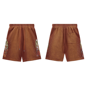 Hiphop Streetwear Mode Sublimatie Zuur Gewassen Shorts Gratis Verzending Die Beslist Oorlog Hoge Kwaliteit Vintage Mannen Corduroy Stof