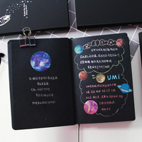 LABON-Cuaderno con impresión personalizada A5, papel negro en blanco, diario artesanal, venta al por mayor
