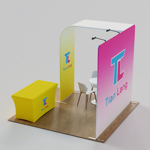 Soporte de exhibición comercial con cabina de exhibición de publicidad portátil Pantalla de exhibición de 10*10 pies y fondo de logotipo personalizado - Product Image 5