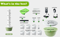 Tour hydroponique verticale à 7 niveaux avec pompe automatique, système de culture modulaire compact pour la culture de légumes à domicile ou à usage commercial