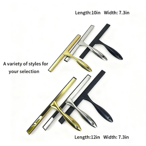 Thép không gỉ cửa sổ giống cây chổi với biểu tượng tùy chỉnh, Vàng/bạc/đen kim loại xử lý kính gạt nước cho xe & phòng tắm làm sạch - Product Image 3