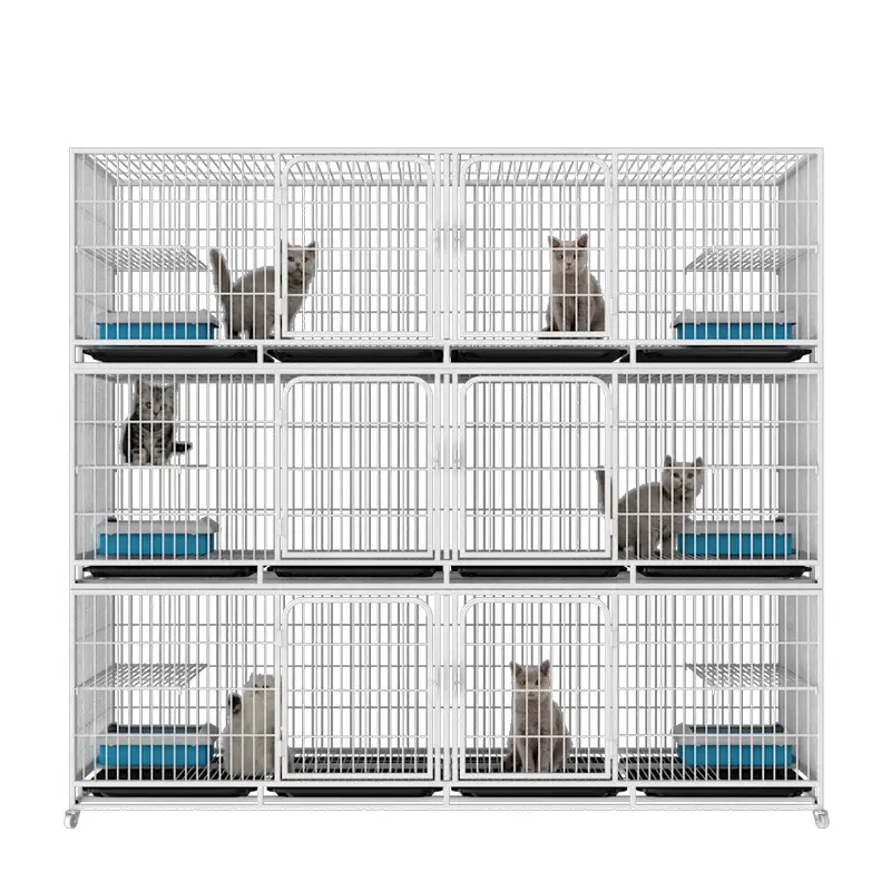 Jaula plegable de metal para perros y gatos, jaula grande para mascotas, para tienda de mascotas