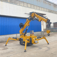 Nouvelle mini grue araignée télescopique hydraulique 1,2T avec moteur et moteur, hauteur de levage de 7 m