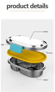 Hot người bán BPA free trở lại trường học máy rửa chén và lò vi sóng an toàn thép không gỉ Bento Box cho trẻ em và học sinh trung học - Product Image 4