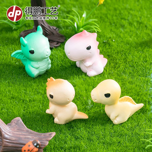 Figuras de dinosaurios de dibujos animados, figuras de animales en miniatura de resina para decoración de escritorio y coche, manualidades creativas, unisex de 7 a 12 años - Product Image 3