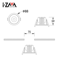 L'épi contemporain de forme ronde anti-éblouissante 12watt 20watt 25watt 40watt 50watt a mené la lumière vers le bas
