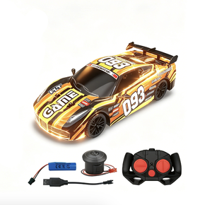 Coche de Carreras a Control Remoto a Escala 1/24, Camioneta de Alta Velocidad, <span class=keywords><strong>Juguete</strong></span> de Carreras con 6 Barricadas, 4 Neumáticos de Derrape, Alcance de 100 m, Uso Interior y Exterior - Product Image 3