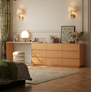 XHA New Chinese Style Integrated Solid Wood <b>Vanity</b> Dresser L-shaped Retractable Makeup <b>Table</b> for Master Bedroom - Product Image 1