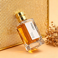 Vente en gros 50ml 100ml bouteille de parfum en verre clair Rectangle pompe pulvérisateur boîte-cadeau emballage Logo personnalisé acceptable