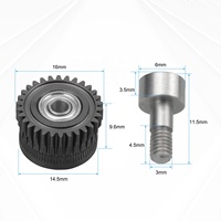 Kit de Engranajes de Extrusora de Acero Endurecido DLC Mejorado con Rodamientos Dobles para Creality K1, K1 Max, K1C, Ender-3 V3, Ender-3 V3 Plus