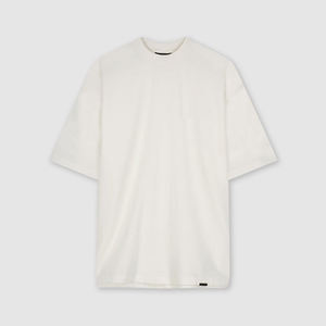 Camisetas de lujo personalizadas, Camiseta de algodón con ribete en contraste para hombre, ropa de calle, camiseta de gran tamaño con cuello redondo y hombros caídos, camiseta de peso pesado para hombre - Product Image 5