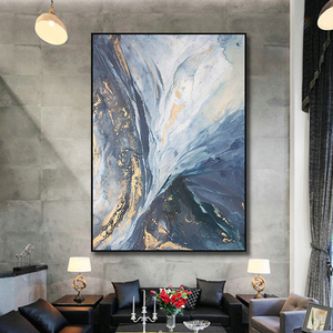 Obras <span class=keywords><strong>de</strong></span> Arte para Proyectos Hoteleros, Pintura <span class=keywords><strong>al</strong></span> Óleo Abstracta Moderna Hecha a Mano sobre Lienzo, Fácil <span class=keywords><strong>de</strong></span> Instalar - Product Image 2