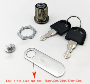 Bền 10Mm-35Mm Kẽm Hợp Kim Mạ Niken Cam Khóa Cửa & Đồ Nội Thất Kim Loại Ổ Khóa Key Mở Khóa Cách Ngăn Kéo Ổ Khóa - Product Image 2