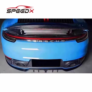 Pour <span class=keywords><strong>Porsche</strong></span> Carrera <span class=keywords><strong>911</strong></span> 992 mise à niveau <span class=keywords><strong>Techart</strong></span> Kit de carrosserie en Fiber de carbone lèvre avant 992 lèvre avant diffuseur arrière jupe latérale - Product Image 3